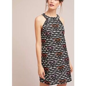 Hutch‎ by Anthropologie Heart Sunglass Embroidered Shift Dress Medium